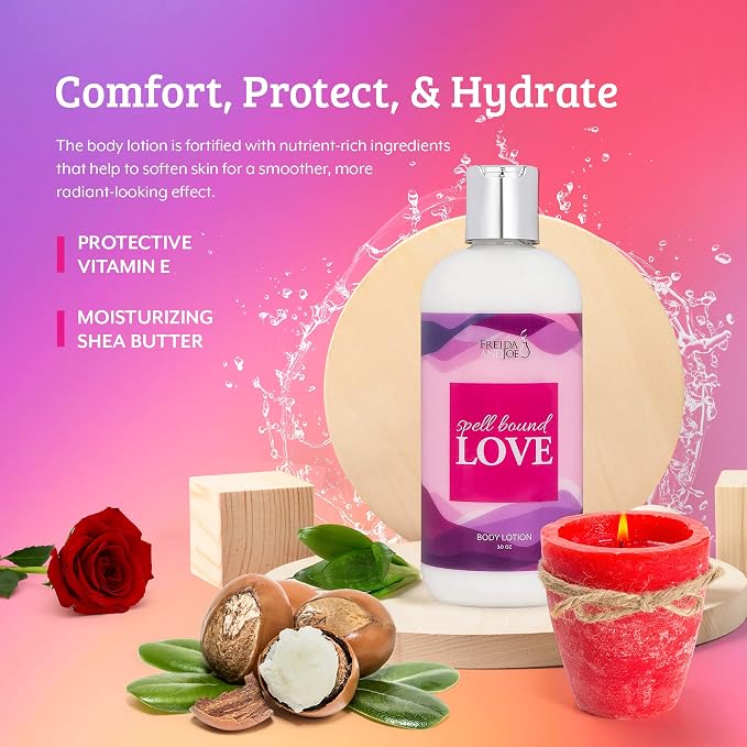 Home Spa Gift 10oz Deep Moisturizing Fragrance Body Lotion & 8 oz. Fine - Image 3