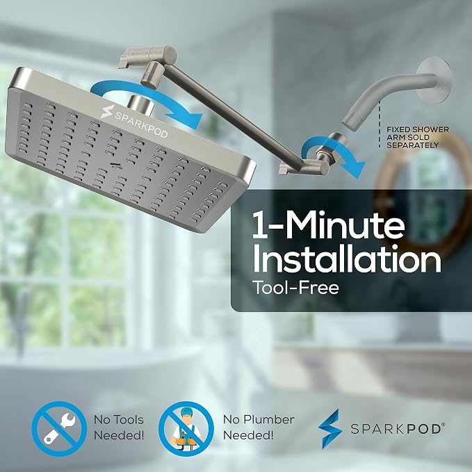 SparkPod Square Rain Shower Head - Image 6
