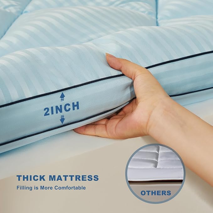 BEDLORE Twin Mattress Topper, Thick Pillow Top Pad - Image 7