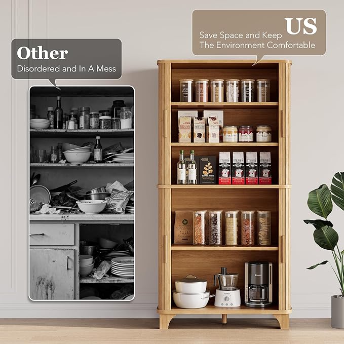 69" Tall Kitchen Pantry Storage Cabinet - Image 5