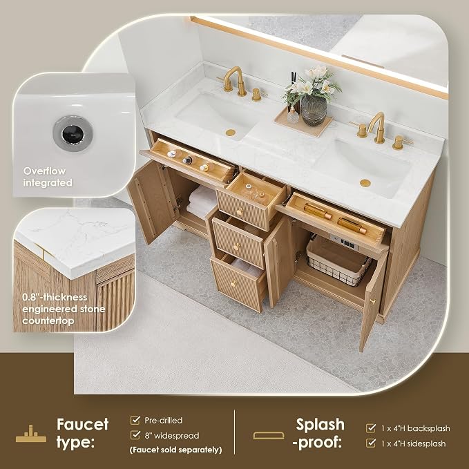 ALTAIR 60 in Bathroom Vanities Double Sink Vanity - Image 7