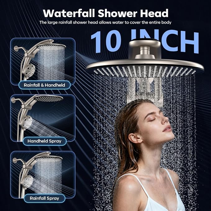 Shower Head with filtered Handheld High Pressure daul Shower Heads with - Image 5