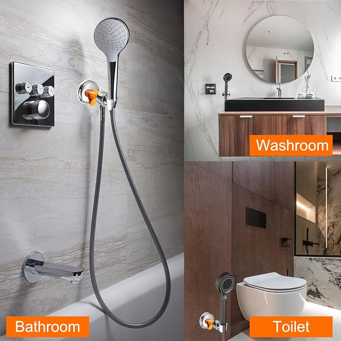 uxcell 2Pcs Shower Head Holder, Suction Cup Shower Head Holder, Handheld - Image 7