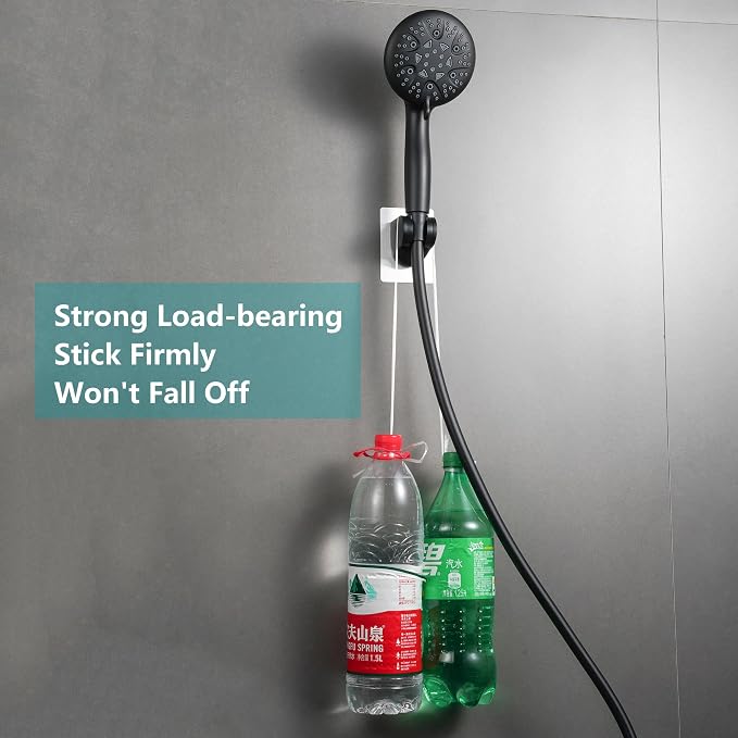 Shower Head Holder Strong Adhesive No Drilling Wall Mount Adjustable Handheld - Image 4