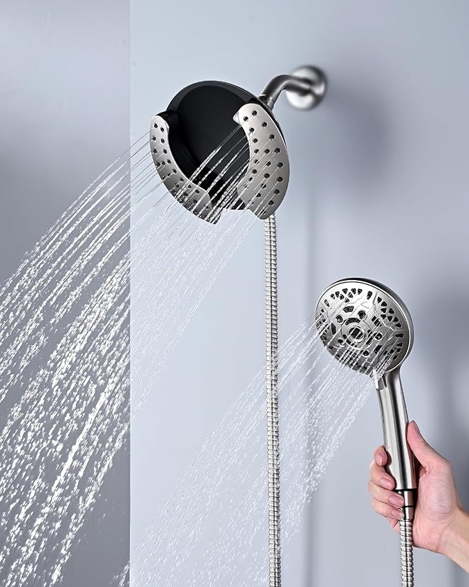 Shower Heads with Handheld Spray Combo: 7.2" Rainfall Shower Head & Handheld - Image 2
