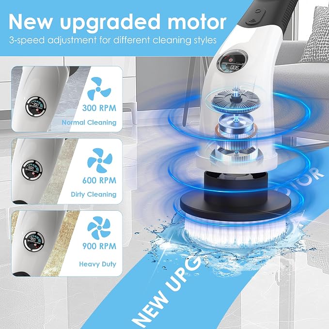 Electric Spin Scrubber, Cordless Cleaning Brush - Image 3