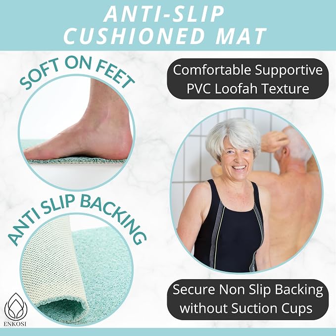 Enkosi Loofah Non-Slip Shower Mat - Image 2