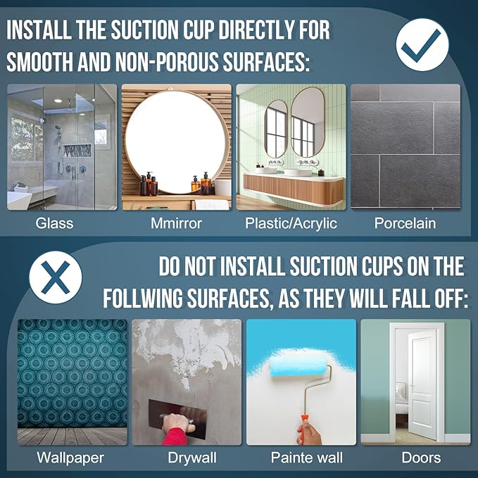 Suction Cup Hook for Shower, 16 Pack Wall Mount Towel Holder, Removable Towel - Image 4