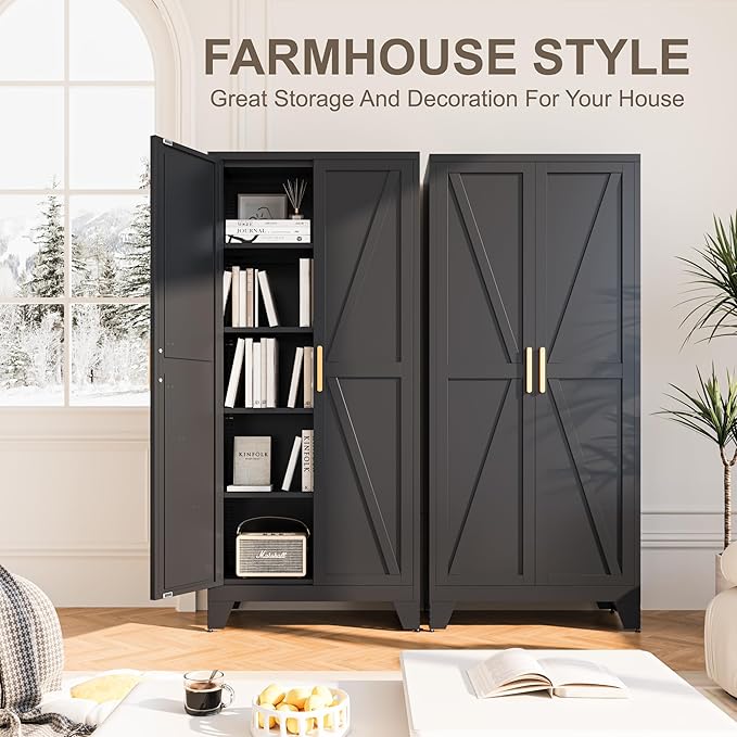 71H Tall Metal Storage Cabinet - Image 4