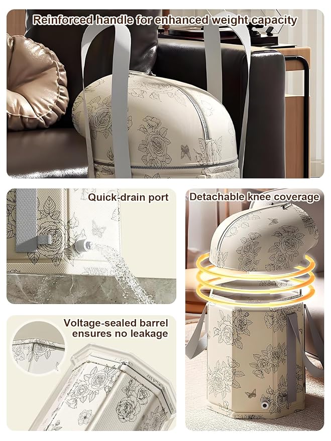 Foot Bath Basin Portable Travel Collapsible Foot Basin Folding Foot Bath Tub - Image 6