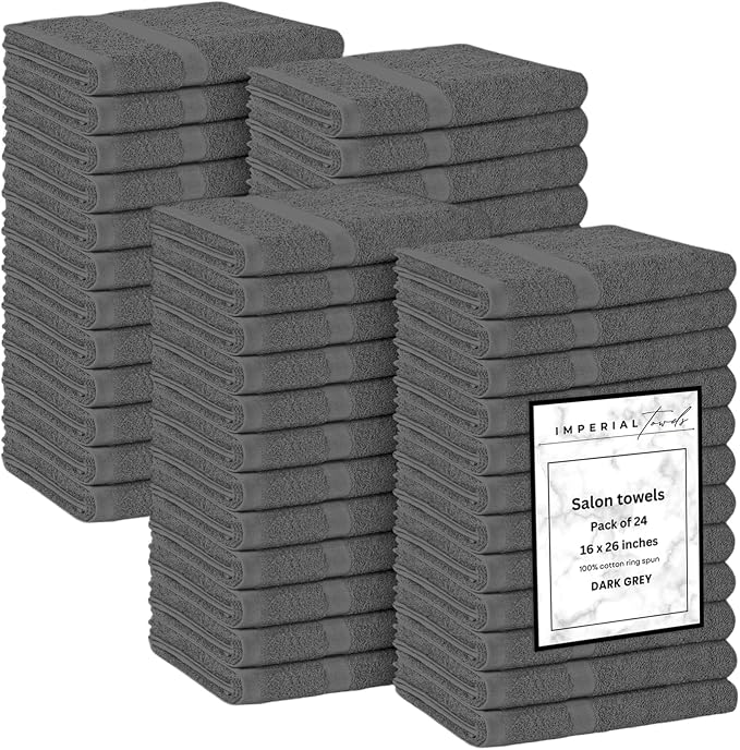 50 PK Saloon Towel Dark Grey by Unknown