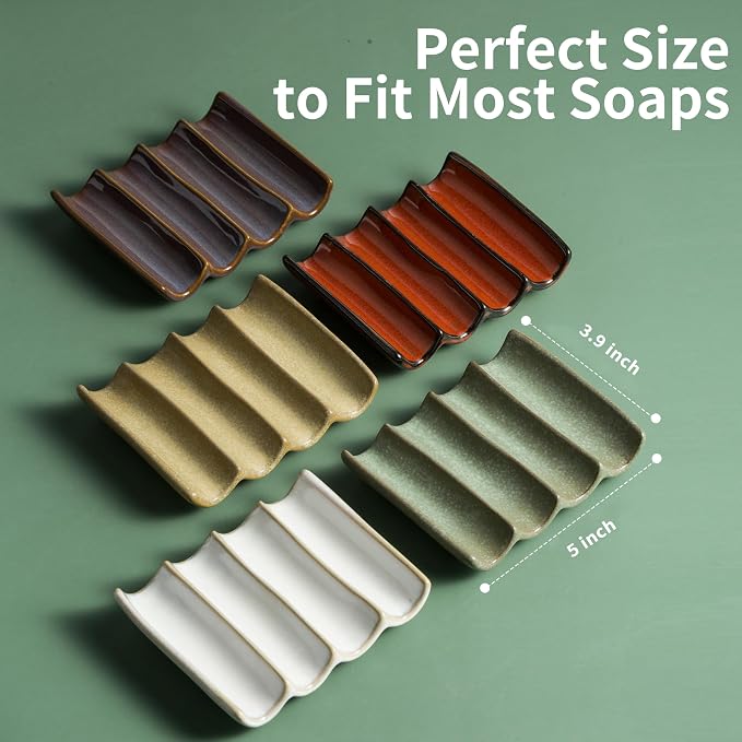 Ceramic Bar Soap Dish and Savers - Image 2