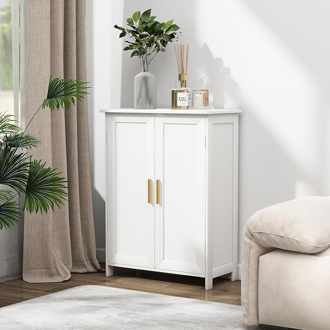 Bathroom Storage Floor Cabinet Freestanding Organizer - Image 6