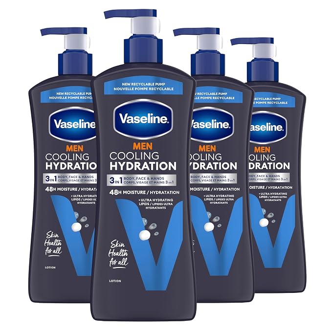 Vaseline Men Cooling Hydration 3-in-1 4 Pack by Vaseline