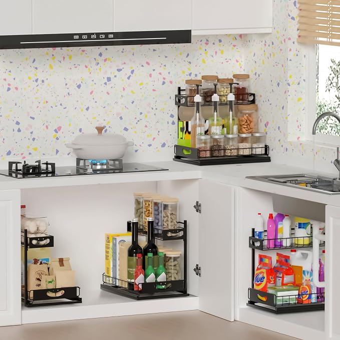 Under Sink Organizer with Pull-Out Drawers, Kitchen Sink Organizer, 2 Tier - Image 7