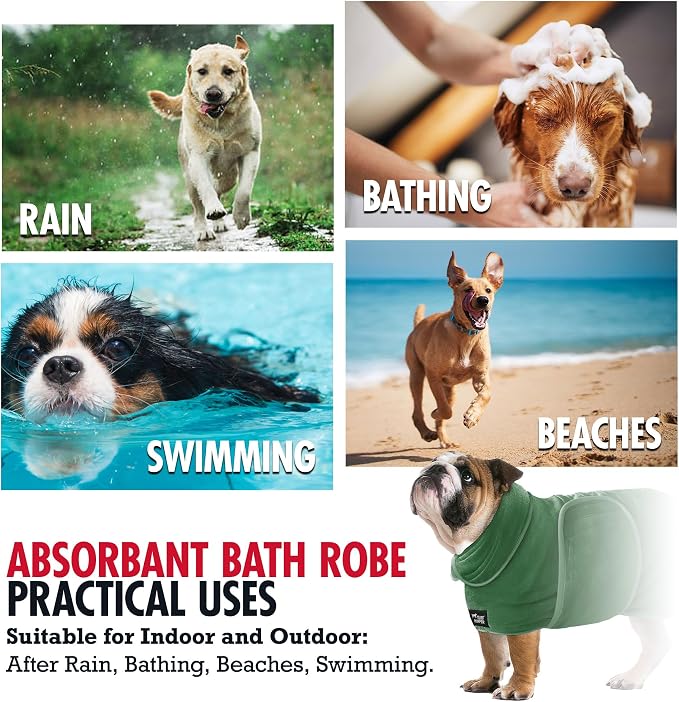 Tuff Pupper Fast Drying Dog Bath Robe | 800 GSM Plush Dog Towel - Image 7