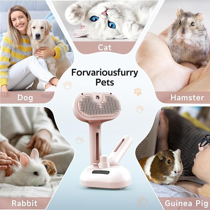 Pet Grooming Brush with Electronic Mist Spray - Image 7