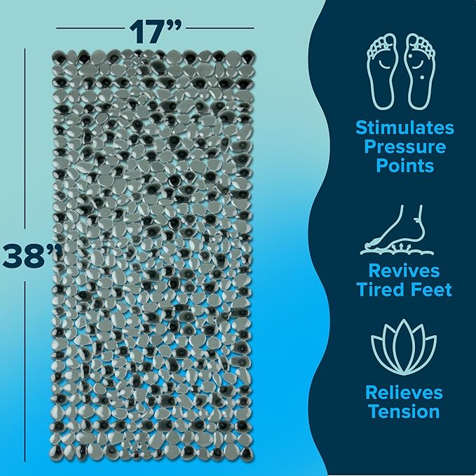 SlipX Solutions Non Slip Pebble Bath Mat - Image 4