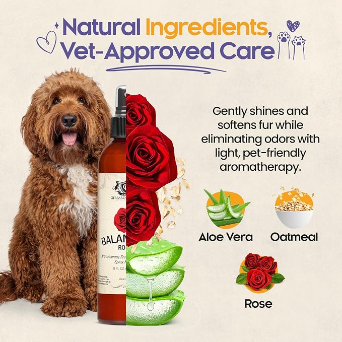 Dog Perfume Spray Long Lasting Balancing Rose 8 Fl Oz - Image 3