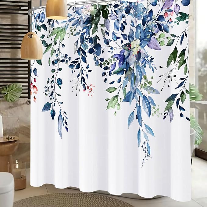 Shower Curtain Blue Green Eucalyptus Shower Curtains - Image 3