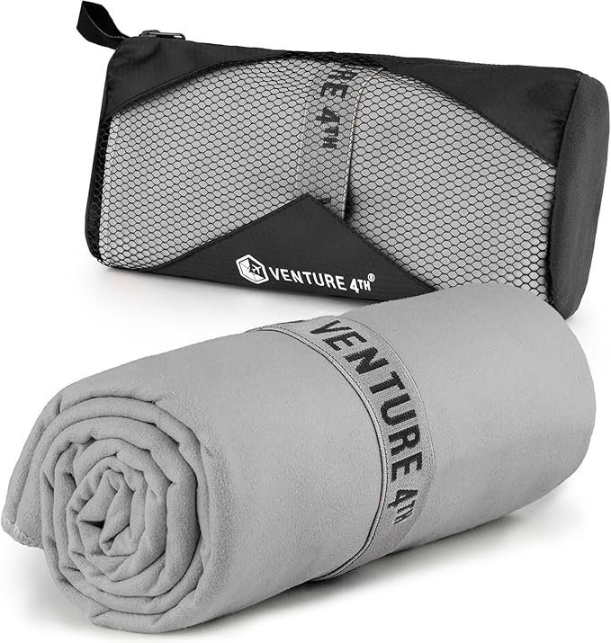 VENTURE 4TH Quick Dry Towel. Microfiber Travel Towel Ideal by VENTURE4TH