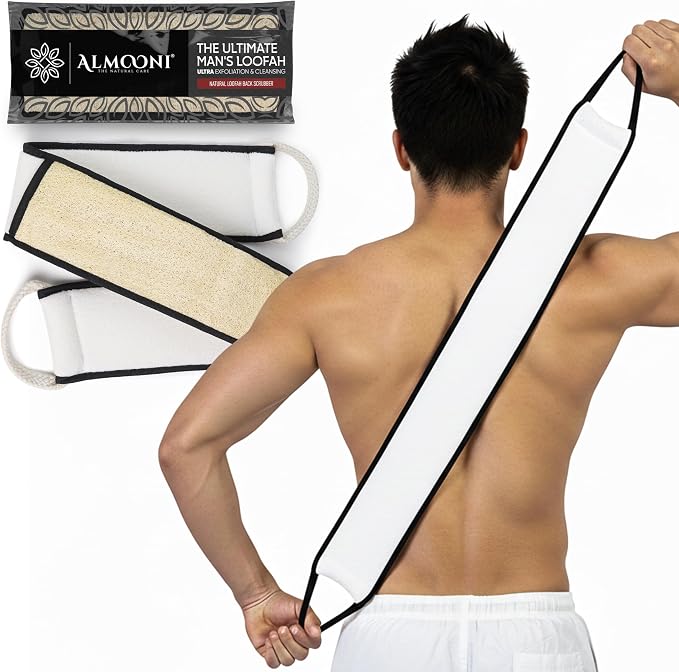 Sturdy Natural Loofah Back Scrubber by Almooni