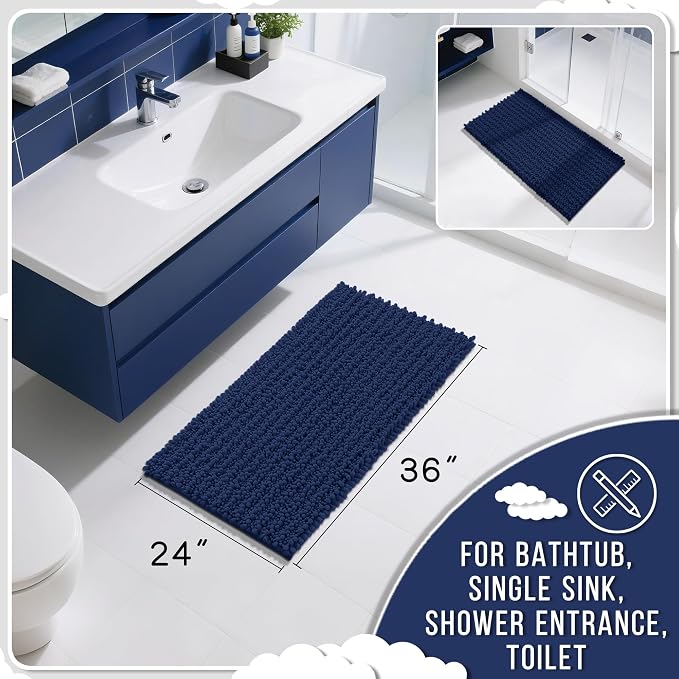 Yimobra Large Bathroom Rugs Non Slip Washable 36x24 Inch - Image 2