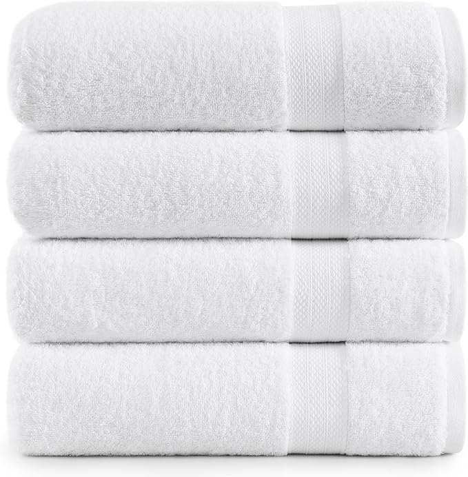 Lane Linen 100% Cotton 4 Pack Bath Sheets by LaneLinen