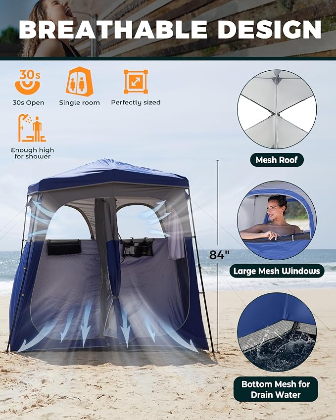 KingCamp Instant Shower Tent, Portable Superior Stable Privacy Shelter - Image 4