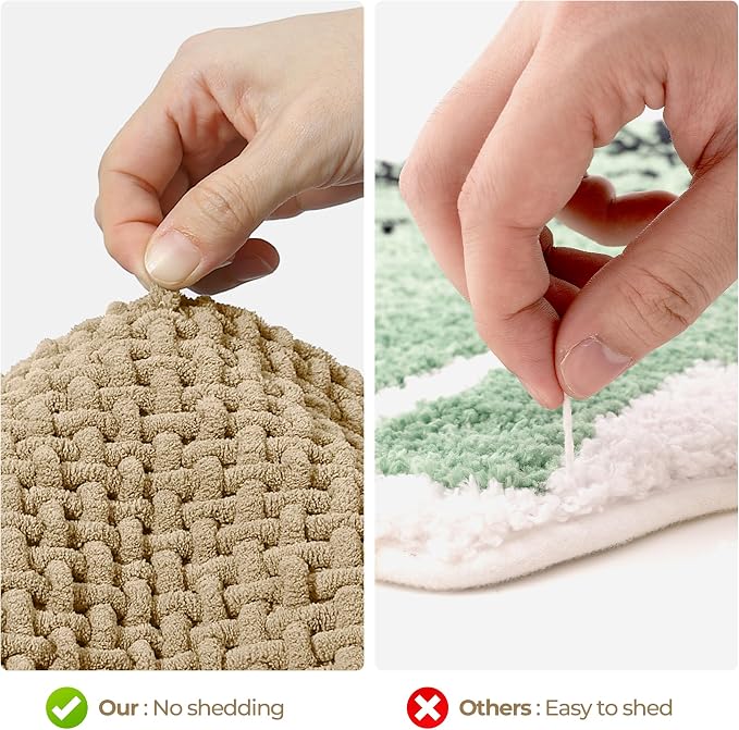 GRANNY SAYS Beige Bathroom Rugs Non Slip Washable, Absorbent Bath Mats - Image 7