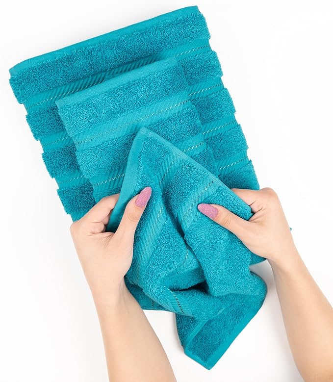 American Soft Linen Luxury 4 Piece Bath Towel Set, 600 GSM 100% Cotton Turkish - Image 6
