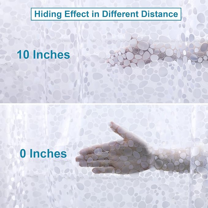 NTBAY EVA Semi-Transparent Clear Shower Curtain - Image 6