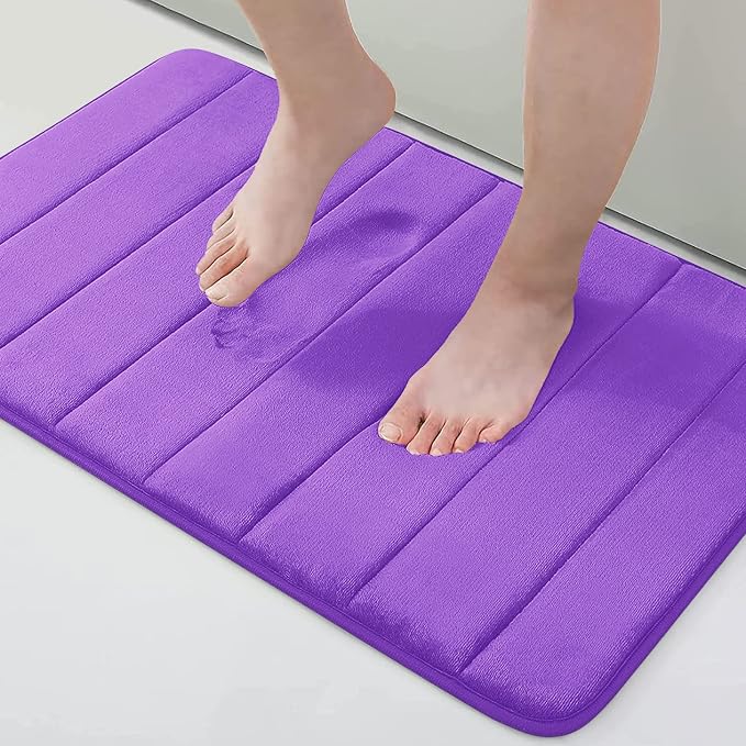Buganda Memory Foam Bath Mat, Ultra Soft and Non-Slip Bathroom Rugs, Water by Buganda