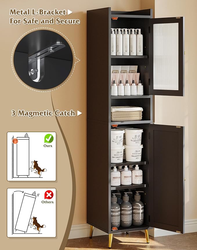 Bathroom Storage Cabinet, Slim Bathroom Storage Cabinet - Image 7