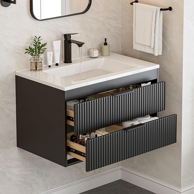 30 Inches Modern MDF Bathroom Vanity - Image 3