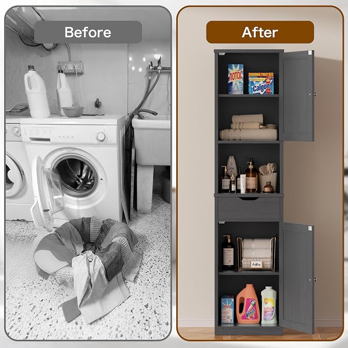Walsunny Tall Bathroom Storage Cabinet - Image 5