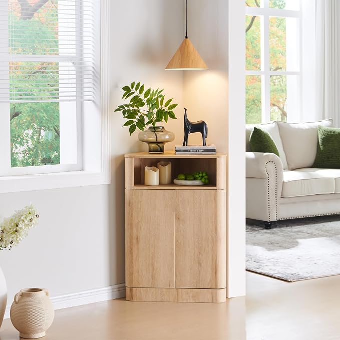 ACCOHOHO Modern Small Corner Cabinet - Image 4