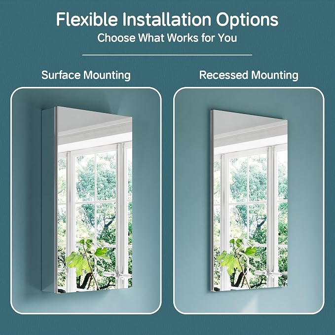 16"x30" Recessed Medicine Cabinet - Image 7
