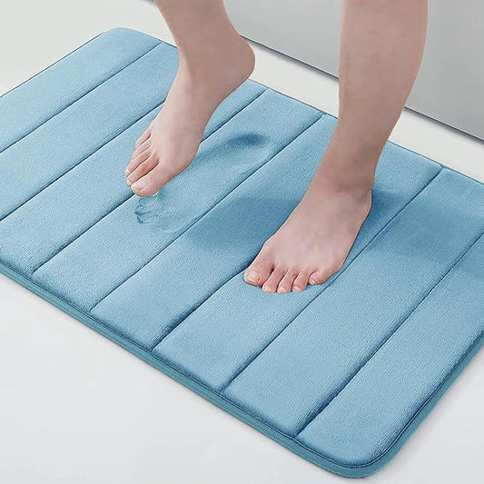 Buganda Memory Foam Bath Mat, Ultra Soft and Non-Slip Bathroom Rugs, Water by Buganda