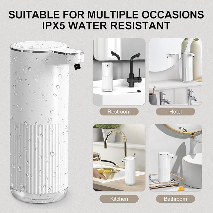 GuDoQi Automatic Touchless Foaming Soap Dispenser, 4-Level Adjustable Foam - Image 7