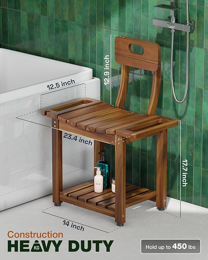 BLUEWEST 23.4'' Shower Chair - Image 3