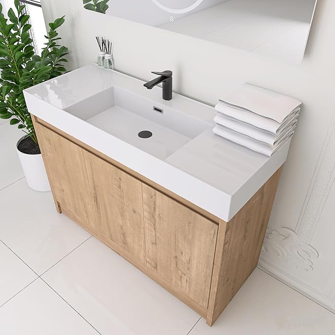 48 Inch Bathroom Vanity with Sink, Freestanding Bathroom Vanity with Middle - Image 6