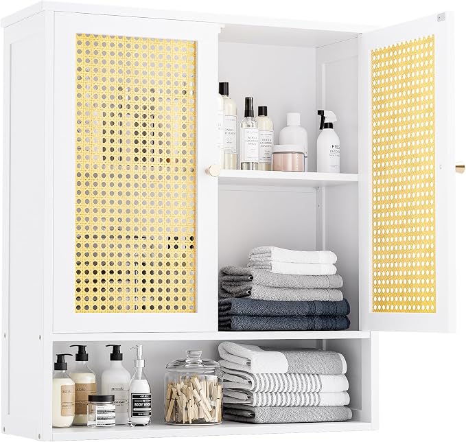 Bathroom Wall Cabinet, Bamboo Over-The-Toilet Storage Organizer by VOVALACraftingDreamHomes