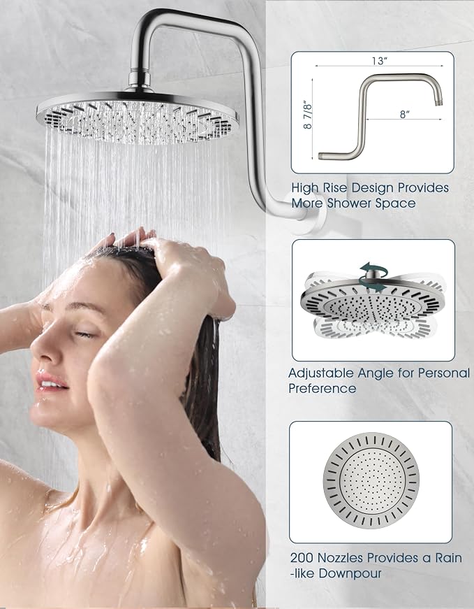 BRIGHT SHOWERS Shower Faucet Set, Shower System - Image 7