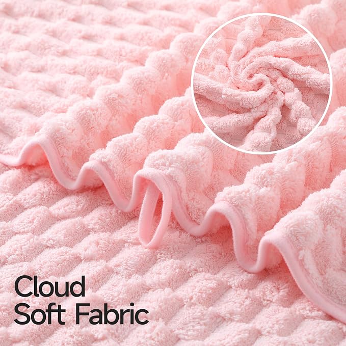 REDKISS Microfiber Bath Towels Set of 4-27x55 Inch Large Waffle Bath Towels - Image 7
