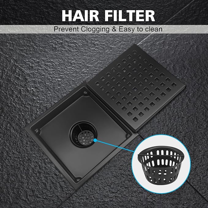 6 Inch Square Shower Drain - Image 7