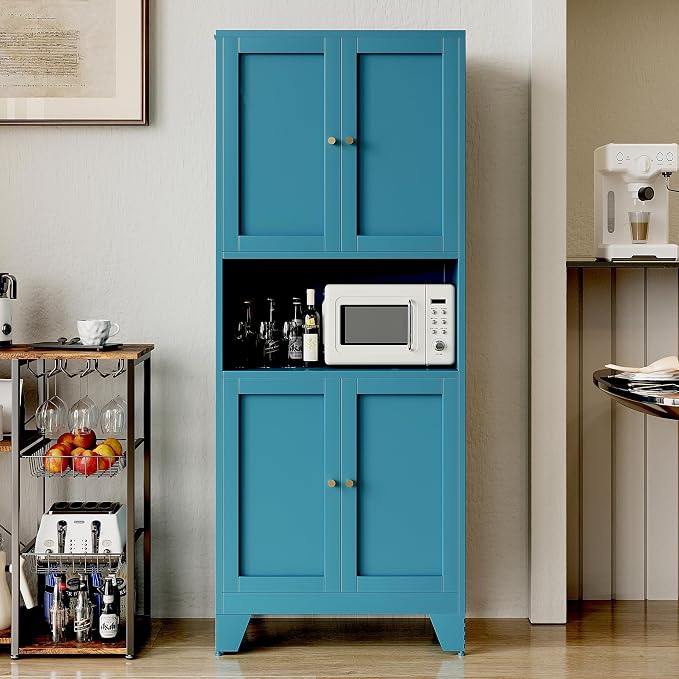 69" Tall Metal Kitchen Pantry Storage Cabinet - Image 4