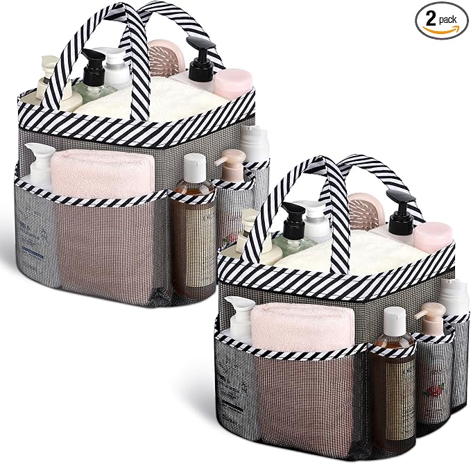 Attmu 2 Pack Mesh Shower Caddy Portable by Attmu
