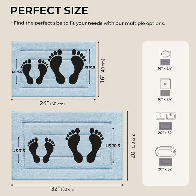 GRANNY SAYS Bathroom Rugs Sets 2 Piece, Soft Bath Mats - Image 2