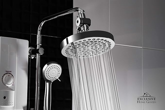 Shower Head With Handheld Combo, 6 Inch High Pressure Rainfall Showerhead With - Image 6